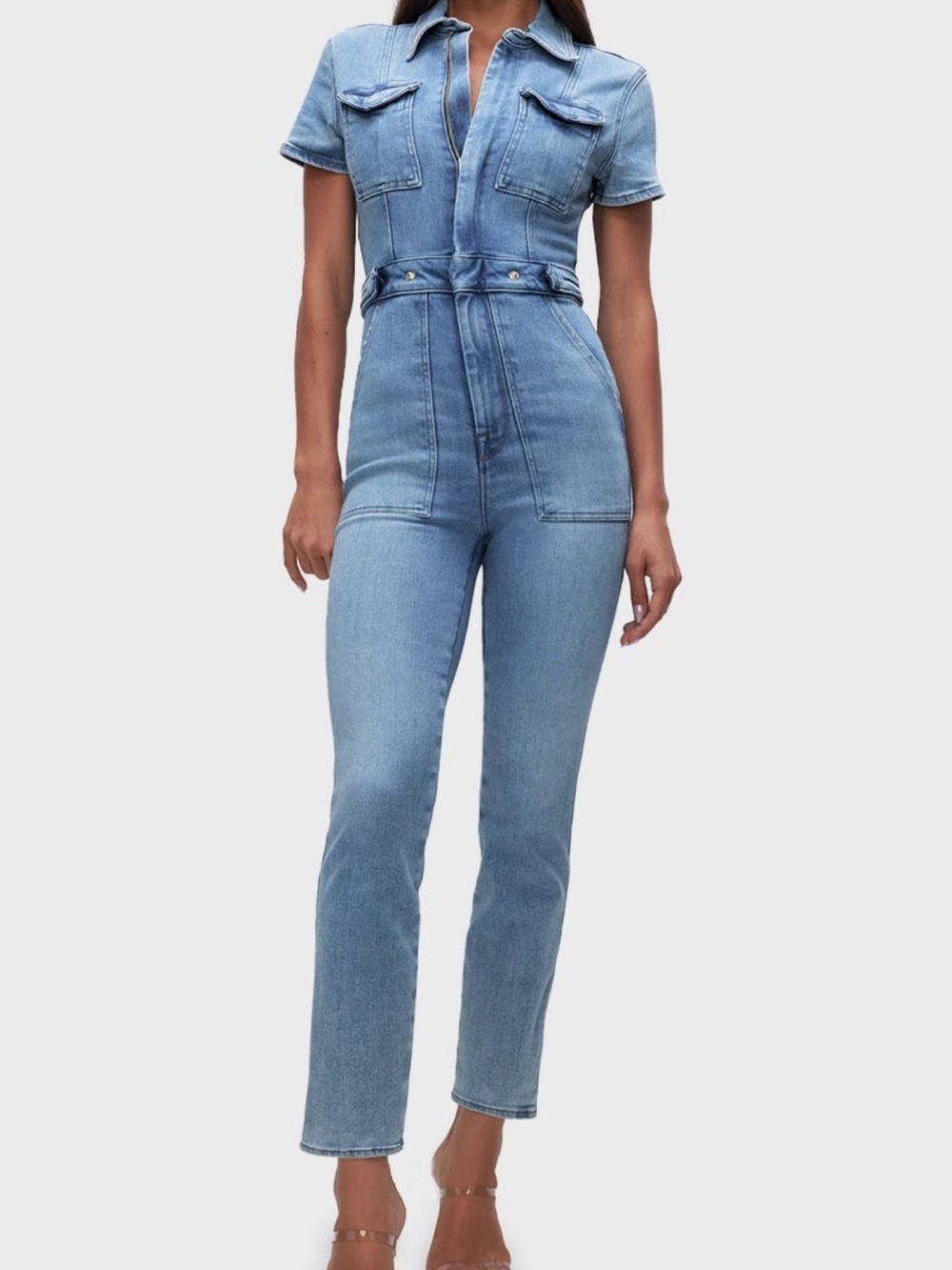 Good American Fit For Success Denim Jumpsuit